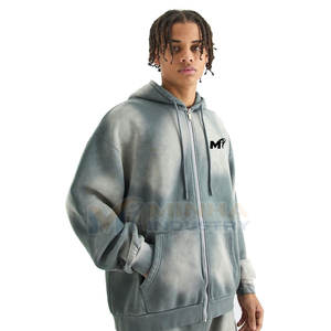 Sweat à capuche oversize décontracté avec fermeture éclair, personnalisable, tendance, doux, confortable, coupe ample - Product Image 2