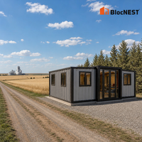 Maison conteneur extensible BlocNEST, bungalow préfabriqué modulaire au design moderne pour la vie de famille et les vacances