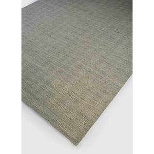Alfombra Kilim de Lana Anudada a Mano en Gris y Negro, Tejido Plano, para Sala de Estar o Pasillo, Color Sólido - Mu-1113 - Product Image 2