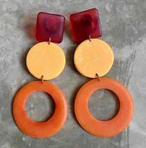 Elegant Style Swirl <b>Resin</b> Drop <b>Earrings</b> Multicolour Lightweight for Wedding & Birthday Party Gift Women Best Price - Product Image 4