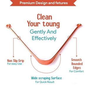 Raspador de lengua de cobre puro 99,99%, limpiador de lengua para un aliento más fresco (paquete de 12), cuidado bucal Ayurvédico, estuche de viaje de fácil uso, regalo - Product Image 3