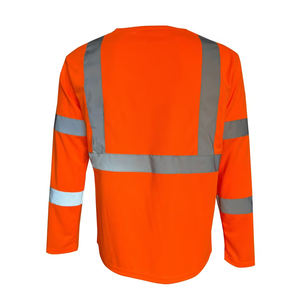 Vente chaude Vêtements de travail de sécurité à haute visibilité personnalisés à manches longues en coton réfléchissant Chemise de travail haute visibilité - Product Image 4