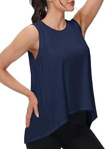 Women's High-End <b>Modest</b> Sleeveless Yoga Tank Top Front Spandex/Polyester Material Wholesale OEM Fitness <b>Sportswear</b> Elasticity - Product Image 6