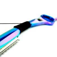 Kaamir Instruments - Maquinilla de Afeitar Profesional con Cabezal Giratorio, Mango Ligero de Plástico, Cuchilla Única para Adelgazar y Estilizar el Cabello