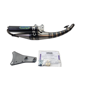 Silenziatore in Carbonio Omologato Arrow 33513EK per Sistema di Scarico Moto Malaguti F10 Jet Line 50 - Product Image 1