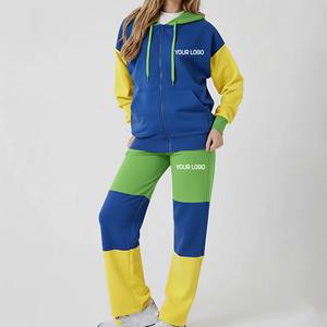 Conjunto de Sudadera con Capucha y Pantalones de Terciopelo para Invierno, Personalizado, con Bordado Desgastado, Apliques, Lavado Ácido, para Hombre y Mujer - Product Image 4