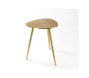 Table d'appoint ronde en métal de luxe moderne classique avec finition dorée pour la décoration de la maison, du salon, écologique - Product Image 5