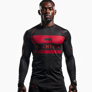BJJ Rash Guard ajustement personnalisé sublimé vêtements d'entraînement de gymnastique en gros MMA Combat Performance vêtements d'entraînement - Product Image 1
