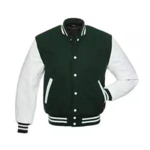 Custom Men's <b>Wool</b> Letterman Real Varsity Jacket Breathable Black and <b>White</b> Color Varsity Jackets for Men - Product Image 6