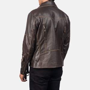 Veste d'hiver en cuir personnalisable de haute qualité pour homme, col montant, respirante, chaude, décontractée, style bomber, vente en gros OEM 2025 380 - Product Image 3