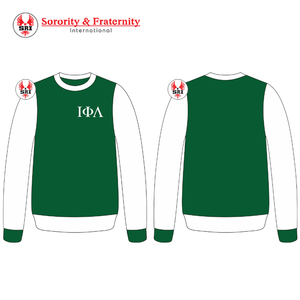 Sweat-shirt en molleton de coton brodé pour femmes Iota Phi Lambda Sorority, col rond à capuche personnalisé pour la saison hivernale - Product Image 3