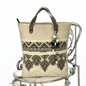 Sac fourre-tout en toile ouverte de haute qualité pour femmes avec deux poignées/sangles élégant décontracté bandoulière épaule Design doublure en coton - Product Image 2