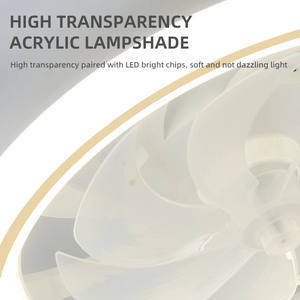 Ventilateur de plafond moderne et simple à 5 pales avec lumière LED, moteur DC et télécommande pour salon et chambre à coucher - Product Image 5