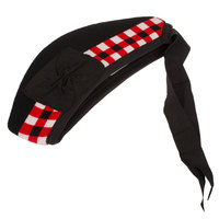 100% pure laine dés rouge et noir Glengarry casquettes peuple écossais traditionnel Glengarry chapeau prix de gros Ecosse casquette