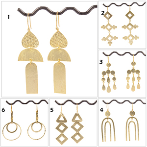 Pendientes colgantes con acabado mate cepillado para mujer, joyería de lujo, 24k, chapado en oro, lisa, para fiesta, regalo - Product Image 2