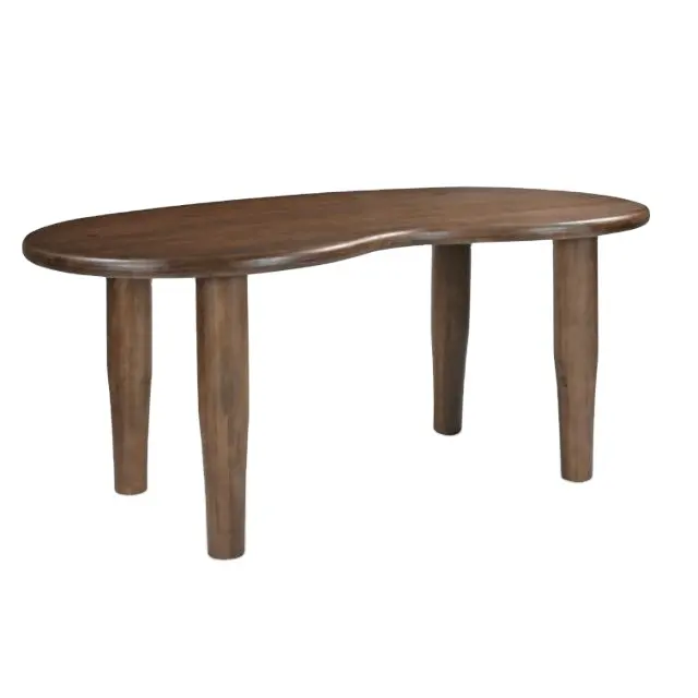 New Modern Mango Wood Dining Table For Home Decor Kashew Collection Tobacco Brown Centre Tables Living Room Furniture