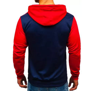 Sudadera con Capucha para Hombre, Mezcla de Algodón y Felpa, Transpirable, con Estampado de Tres Tonos en Contraste, Estilo Invernal - Product Image 2