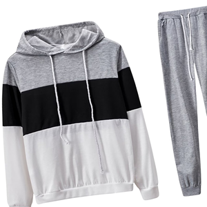 Conjunto Deportivo de Dos Piezas para Hombre, Estilo Moderno, Sudadera con Capucha Lisa, Pantalones Jogger de Felpa de Algodón, Ropa Deportiva Informal para Entrenamiento, Invierno - Product Image 2