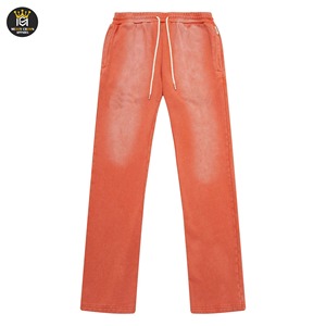 Pantalon décontracté délavé à l'acide motif droit personnalisé de haute qualité pour adulte pantalon délavé à l'acide - Product Image 1