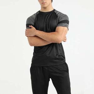 2025 nouveau 95% coton 5% élasthanne hommes coupe ajustée t-shirt plus longue goutte ourlet incurvé Muscle mince ajusté Gym t-shirt hommes T-shirts - Product Image 2