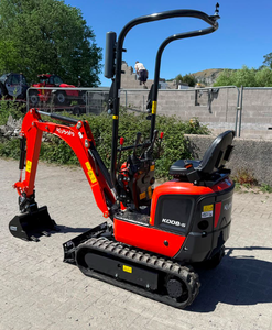 Livraison Gratuite pour Mini-Excavatrice K008-5/KX008-5 Rouge sur Chenilles avec Lame de Bouteur, Capacité de la Benne de 0,02 m³, Garantie 1 An, Modèle Court - Product Image 3