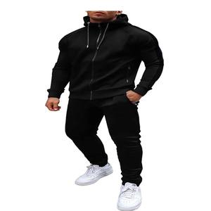 Wholesale Winter <b>Men</b> Fleece Tracksuit-Customized Screen Printing Hoodies Cotton Tracksuit - Product Image 3