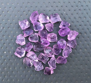 25ชิ้นพลอยควอตซ์อเมทิสต์สีชมพูธรรมชาติอัญมณีหลวม10-12มม. พลอยควอตซ์สีชมพู25ชิ้น - Product Image 3