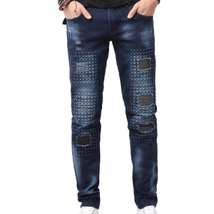 Hombres Streetwear Fabricante Custom Denim Jeans Chenille Bordado Logo Cargo Denim Pants Twill Baggy Jeans con Nuevos estilos - Product Image 1