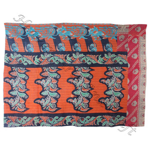 Indian Vintage Cotton Kantha Work Quilt / Throws / Gudari /Blankets Old <b>Bedspread</b> GD049 Kantha Work Quilt Indian Reversible - Product Image 6