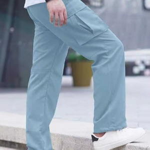 Pantalon Cargo Athlétique en Coton pour Hommes Pantalon de Survêtement Léger Taille Moyenne avec Cordon de Serrage pour Randonnée Jogging Usage Quotidien - Product Image 1