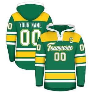 Ensemble de maillot et de casquette de hockey sur glace pour homme, nom d'équipe personnalisé, numéro, 100% polyester, imperméable, antibactérien, respirant, manches longues - Product Image 1