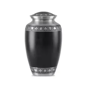 Vente en gros d'urnes de crémation de qualité supérieure, à motif gravé, en laiton, pour adulte, pour cendres humaines, fourniture d'enterrement, meilleure vente