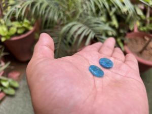 Comprar piedra preciosa cabujón de disco plano de forma redonda de apatita natural para hacer joyas anillos de piedras preciosas colgantes para hombres y mujeres - Product Image 4