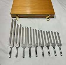 Meridian acupuncture Tuning forks 14 pc With <b>Wood</b> & Rubber ball <b>mallet</b>+ Pouch - Product Image 3