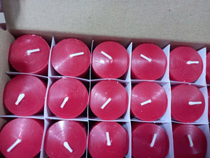 Decoración personalizada para el hogar, de 15 horas velas votivas, 36/Paquete de cera de palma de marca personalizada, entrega rápida para bodas, fiestas de Año Nuevo, iluminación - Product Image 5