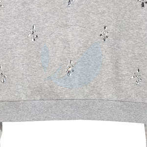 Servicio OEM, venta al por mayor, sudaderas con diamantes de imitación para hombres, sudaderas con diamantes de imitación básicos de etiqueta privada para hombres - Product Image 5