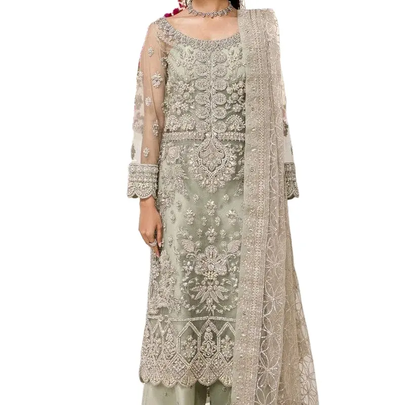 Потрясающие 2024 премиальные пакистанские и индийские платья с первоклассным качеством и замысловатой вышивкой для великолепной праздничной одежды.