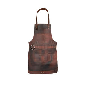 High Quality Cowhide Leather Fireproof Bib Sleeveless <b>Work</b> Safety <b>Apron</b> with Pockets for Welders - Product Image 1