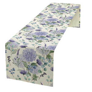 Camino de mesa con cuentas azul y dorado | Decoración de granja de Navidad de oro plateado | Ropa de mesa elegante para vacaciones OEM al por mayor - Product Image 1