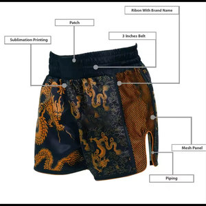 2025 High Quality MMA Shorts for Men Front Logo Lightweight Breathable Made in Pakistan Wholesale - Product Image 2