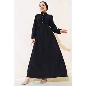 Robe à volants boutonnée Stone Noir - Product Image 2