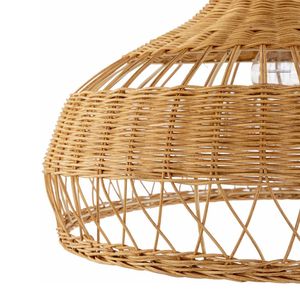 Abat-jour en rotin naturel fait à la main suspension en osier Boho plafonnier suspendu pour la décoration intérieure salle à manger café - Product Image 5