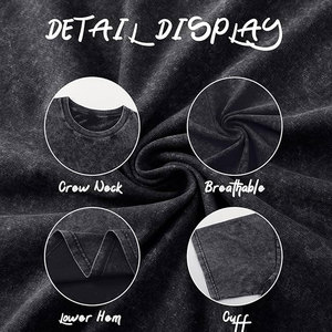 Fabricant de vêtements Streetwear personnalisé t-shirts surdimensionnés pour hommes vente en gros de t-shirts délavés à l'acide avec logo personnalisé Slim Fit pour hommes - Product Image 6