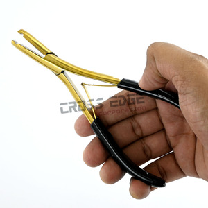 Wholesale <b>Hair</b> <b>Extension</b> Tools <b>Beads</b> Crimping pliers One Hole <b>Micro</b> <b>Bead</b> Pliers <b>Hair</b> <b>Extension</b> Pliers Handle Silicone (Black) - Product Image 3