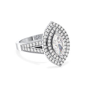 Reyes GRA ได้รับการรับรอง925แหวนมาร์คีสเตอร์ลิงเงิน1.65กะรัตโมอิสนาไนต์สำหรับผู้หญิงเครื่องประดับของขวัญแต่งงานราคาแพง - Product Image 2