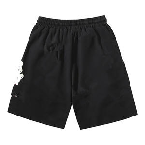 Pantalones cortos deportivos de malla personalizados, pantalones cortos de entrenamiento de gimnasio transpirables para hombres con cordón de cintura elástica, proveedor a granel de fábrica OEM - Product Image 1