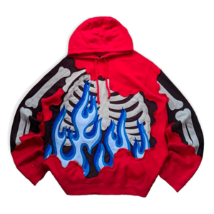 Skeleton New Fashion Sudaderas con capucha para hombre Ropa de calle informal cómoda con esqueleto Logotipo frontal de color sólido Esqueleto - Product Image 2