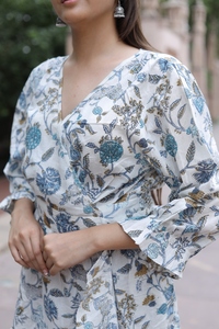 Vestido Floral con estampado de algodón con bloque de mano indio, ropa de fiesta de verano para mujer, estilo bohemio, vestido de regalo de novia personalizado a la venta - Product Image 3