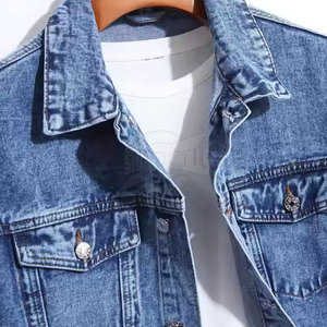 Veste en jean slim pour homme, best-seller, style urbain, écologique, confortable, légère, en toile, avec col montant, facile à porter - Product Image 4