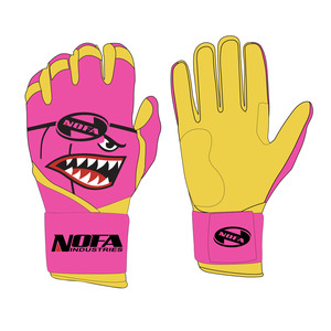 Guantes de Bateo de Cuero NOFA, Negros y Blancos, Acolchados, con Cierre de Hebilla, Ambidiestros, Unisex, para Adultos, Entrenamiento de Béisbol - Product Image 6